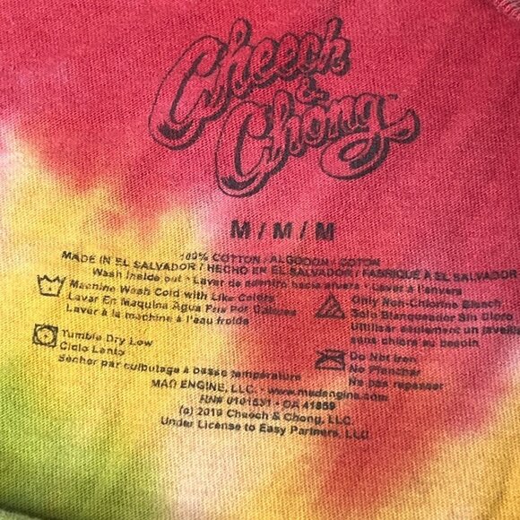 Cheech‎ Chong Shirt Adult Medium Tie Dye Movie Up In Smoke Hippie - Picture 8 of 8
